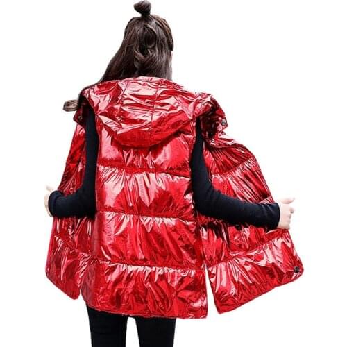 2018 New Autumn Slim Womens Vest Jacket Warm Cotton Hooded Winter Plus Size Waistcoat Female Sexy Short Jackets Parka S81