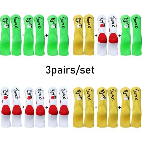 3pairs/set New Alphabet Cycling Socks Outdoor Compression Sports Socks Road Cycling Running Socks Calcetines Ciclismo Hombre