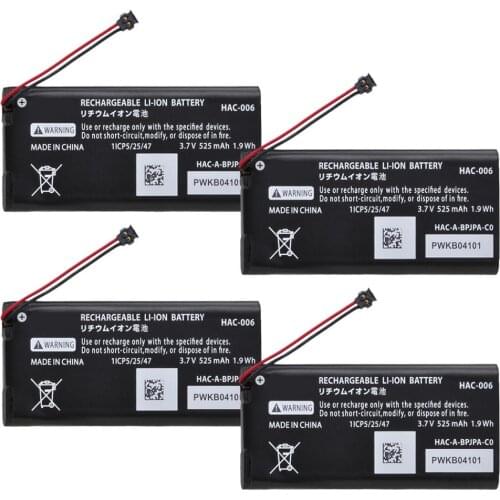 4PCS 525mAh HAC-006 Li-ion Battery for Nintendo Switch Controller HAC-015 HAC-016 HAC-A-JCR-C0 HAC-A-JCL-C0