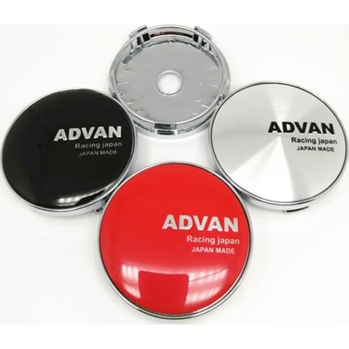 4pcs 60mm Auto Wheel Center Hubcaps for ADVAN Racing Japan Car Styling Rims Hub Cover Cap Emblem 56mm Badge Stickers