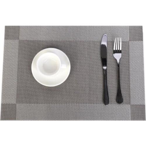 4Pcs Placemats PVC Plastic Non Slip Washable Placemats for Dining Table Runner Linens Place Mat Kitchen Accessories Cup Wine Mat