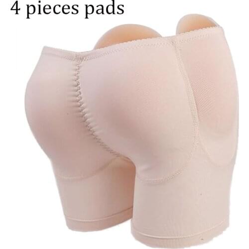 4 PCS Silicone Pads Enhancer Fake Ass Panty Hip Butt Lifter Underwear Invisible Bottom Shaper Seamless Padded Shapewear Panties