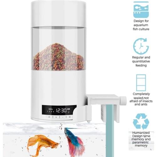 500ML Universal Digital Automatic Fish Feeder Electrical Fish Tank Timer Feeder Home Aquarium Tank Food Feeding Fish Feeder Tool
