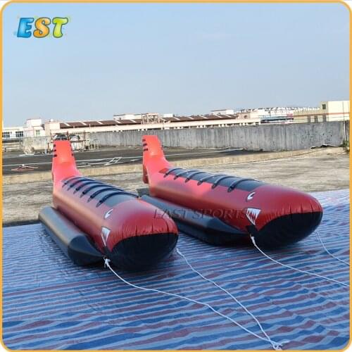 7 Persons Water toys crazy giant commercial water boat inflatable water park flying fish banana boat