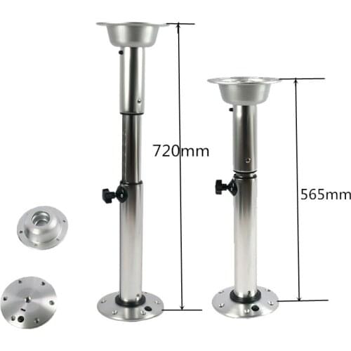 Aluminum Adjustable Table Pedestal With Removable Base 565-720mm Marine Boat RV