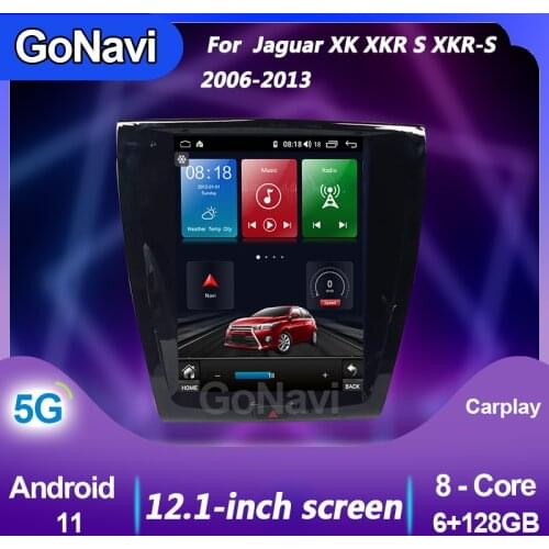 GoNavi Car Radio For Jaguar XK XKR S XKR-S Telsa Android 11 Stereo receiver Central Multimedia Player Gps Navigation 2006-2013