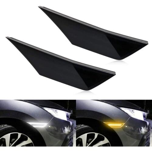 Car Sidemarker Lamps Front Side Marker Light Kit Turn Signal Light for Honda Civic 10Th 2016-Up