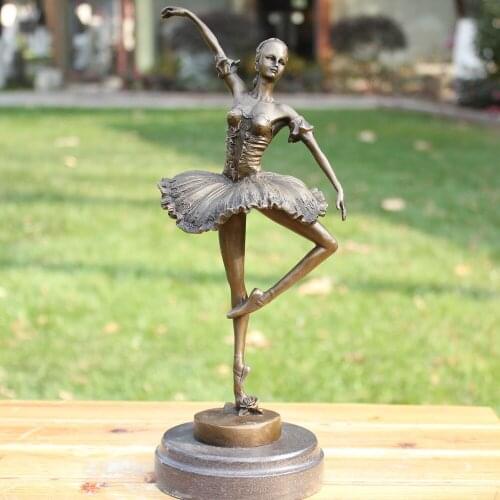 Ballet girls European dance figure bronze plastic s ornaments Home Furnishing decorations giftsroom Art Statue