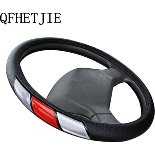 Hot Sell PU Materials Leather Auto Car Steering Wheel Cover Apply to 36/38/40/42/45/47/50CM Car Steering Wheel Protector