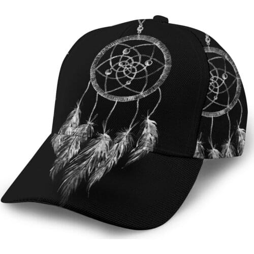 CINESSD Watercolor Black And White Dreamcatcher Baseball Cap women men snapback caps Classic Style hat Casual Sport Outdoor cap