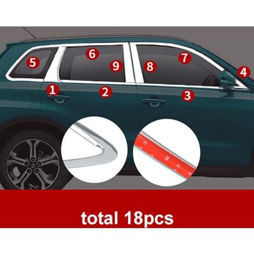 For SUZUKI Vitara 2016-2017 Window trim Stainless steel decoration