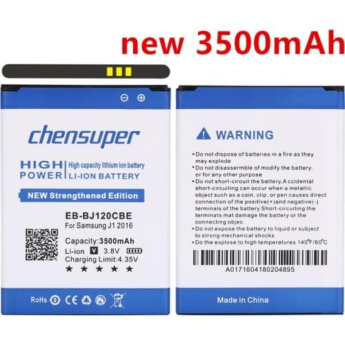 Chensuper 3500mAh EB-BJ120CBE Battery for Samsung Galaxy J1 2016 Version J120F Galaxy Express 3 J120A J120T J120 SM-J120F