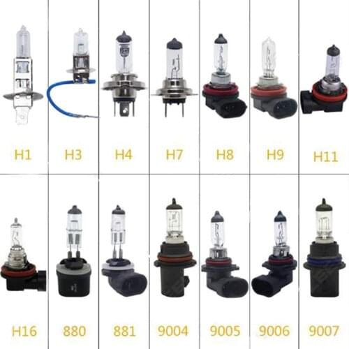 Hot Sale 1PC Bright 9005 9006 Halogen Lamp Car Headlight H1 H3 H4 H7 H11 HB3 Bulb Fog Light