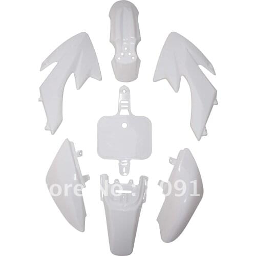 Dirt Bike CRF50 plastic cover 7 piece for one set - white colour