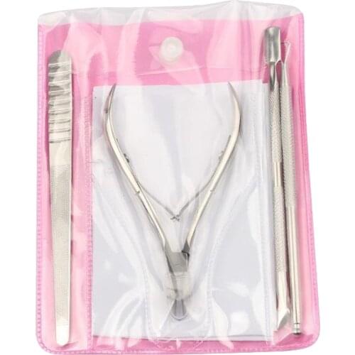 Nail Art Tools Set Scissors Plier Peeling Pusher Dead Skin Remover Cuticle Pusher Nipper Remover Clipper Cutter Pedicure Tools