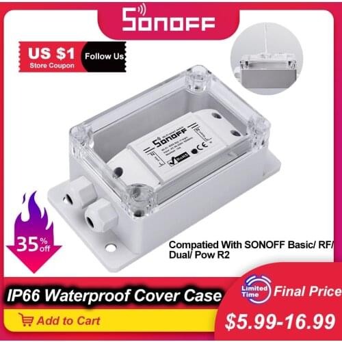 Itead SONOFF IP66 Waterproof Cover Case Junction Box Compatied With sonoff Basic/RF/Pow/Dual/TH10/TH16 Smart Home WiFi Switch