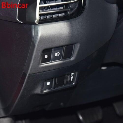 Bbincar ABS Matte Headlight Button Adjust Switch Cover Frame Car Styling Accessories 2Pcs/Set For Toyota CHR C-HR 2016 2017 2018