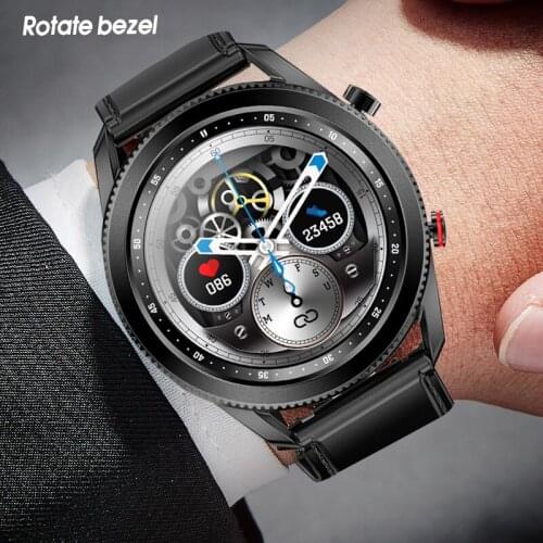 Smart Watch Men Rotating Bezel Screen Bluetooth Call Music Player Smartwatch Smart Phone Watch for IOS Android Xiaomi Samsung