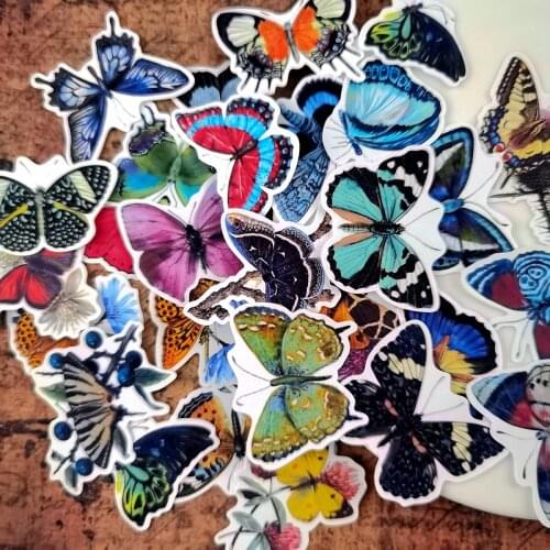 31pcs Cute Pretty Butterfly Stickers Crafts Scrapbooking /Decorative Lovely DIY Stationery Sticker papeleria autocollant kawaii