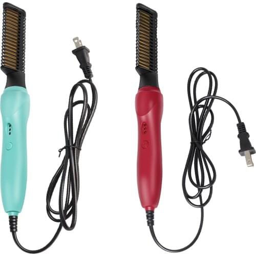 New Portable Hair Straightener Comb Anti-scald Anti-static Fast Heating Hair Curler DIY Hairstyle Home/Salon Hairdressing Tool