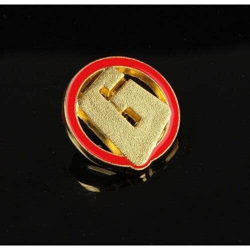 Wholesale Hollow Plating Gold Badge Premium Die Casting 3D Badge