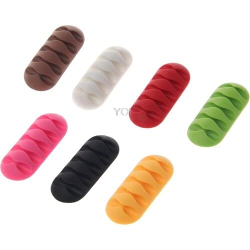 Cord Management Wire Organizer Wall Desktop Cable Holder USB Charging Random Color