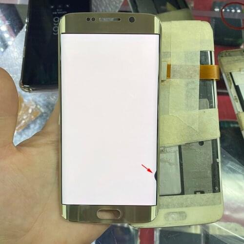 Original Amoled G925F LCD For Samsung S6 Edge LCD Display With Frame 5.1'' Touch Screen Assembly SM-G925 G925A With Black dot