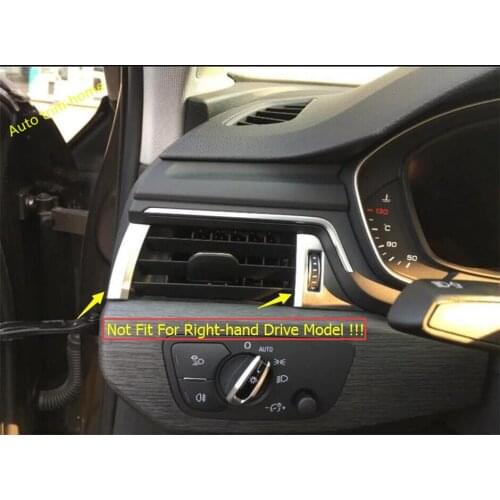 LAPETUS Air Conditioning AC Outlet Vent Strip Cover Trim Fit For Audi A4 A5 B9 2016 - 2020 Interior Kit ABS Auto Accessories