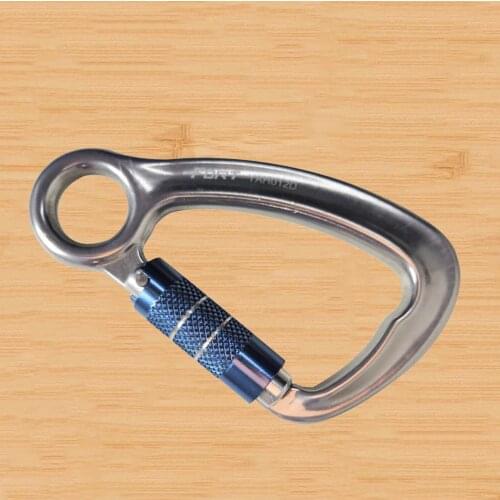 25KN Professional Climbing Carabiner D Shape Aluminum Safety Lock Outdoor Climbing Mountaineering Equipment