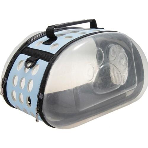 Cat Transparent Bag Small Dog Carrier Bag Portable Cat Handbag Foldable Shoulder Travel Bag LBShipping