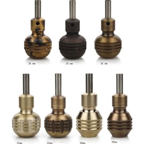 35mm/30mm Carved Pure Copper Self-locking Tattoo Handle Motor Machine Coil Machine Tattoo Grip