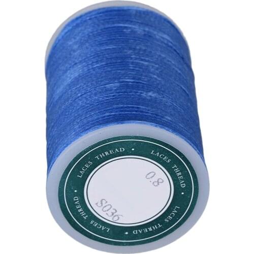 Light Blue 3-Ply Waxed Flat Polyester Cord Leather Sewing Thread Cord 78M 0.8MM
