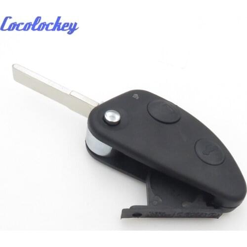 Cocolockey Replacement 2 Button Flip Folding Remote Key Shell Fit for Alfa Romeo 147 156 166 GT Remote Key Fob Cover 2Buttons