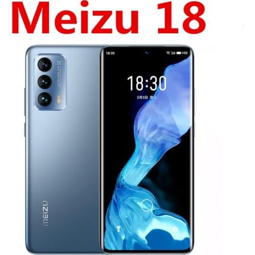 DHL Fast Delivery Meizu 18 5G Cell Phone 6.2" 3200X1440 120hz 12GB RAM 256GB ROM 64.0MP 30W Super Mcharge Snapdragon 888
