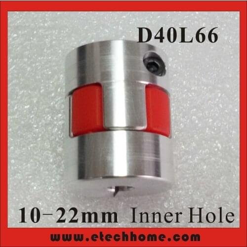 Claw-type Shaft Coupling Flexible Coupling Stepper Motor Shaft Coupler Coupling D40xL66 Hole 10-22mm