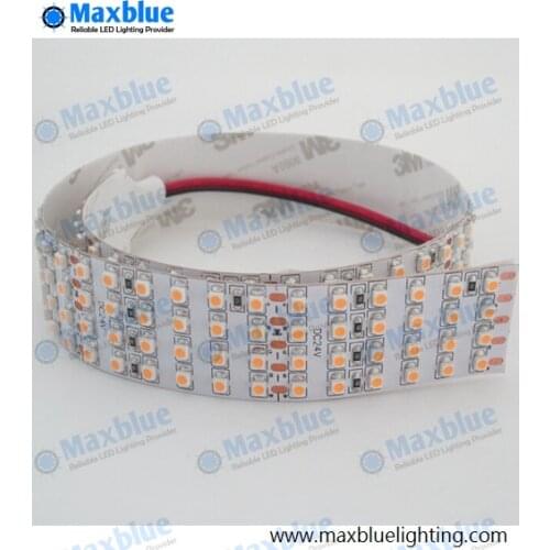 480LEDs/M SMD3528 LED Strip Light 5M 24Vdc 2400LEDs CRI 80+Ra in Quad 4 Lines Rows Nonwaterproof Strip LED Ribbon Tape Light