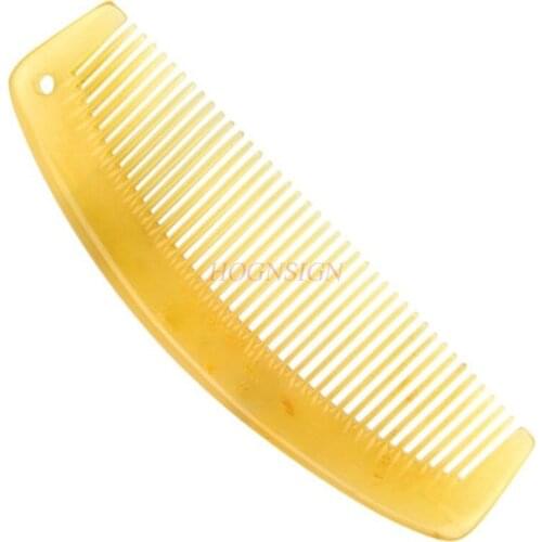 Thickening Massage Comb Natural Horn Combs Hair Care Anti Static Holiday Gift To Send Pendant Hairdressing Supplies For Female