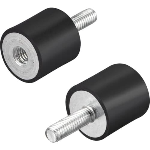 Uxcell 2Pcs M6 Male Female Rubber Mounts Vibration Isolators Shock Absorber 20x 20mm to Air Conditioning Bicycle Water Pumps