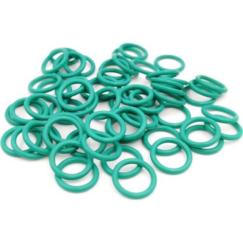 Green FKM O Rings 2.65mm Wire Diameter Fluorine Rubber O Rings Gaskets ID 6-100mm O Ring Seals Washer