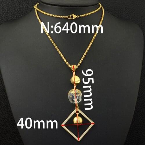 Fashion Stainless Steel Jewelry For Woman and Girl 640mm Long Charm Sweater Chain Necklace Pendant High Quality NEILAGBE