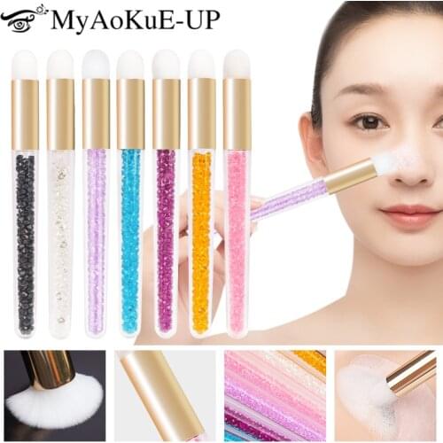 1Pcs Eyelash Extensions Cleaning Brush Eyebrow Nasal Wash Blackhead Acne Pore Nose Clean Brush Diamond handle Lash Shampoo Tools