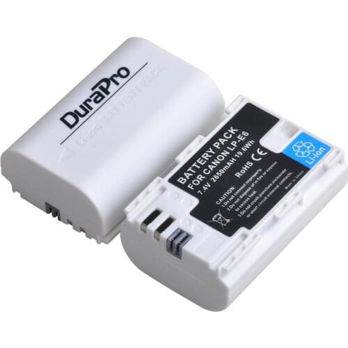 2pc 2650mAH LP-E6 LP-E6N LP E6 Li-ion Camera Battery Replacement For Canon EOS 6D 7D 5DS 5DSR 5D Mark II IV 5D 60D 60Da 70D