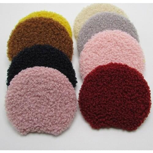 20pcs/lot 8cm Mouse Ear Padded appliques for headwear decoration handmade hair accessories