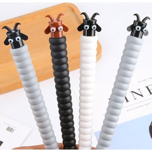 36 pcs/lot Creative Goat Gel Pen Cute 0.5 mm black Ink Signature Pens Promotional Gift Office School Supplies