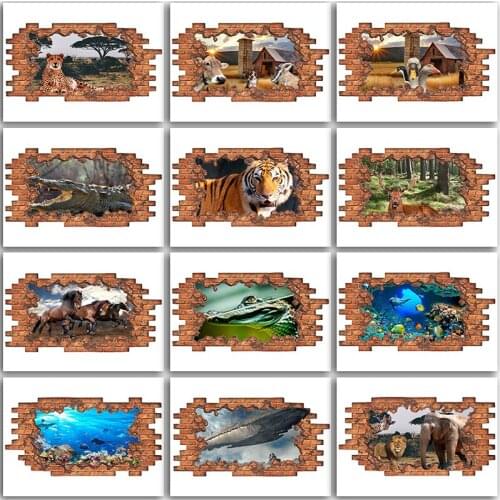 5D DIY Diamond Painting animals horse tiger home decor Kits art Full Square&Round Diamond mosaic Diamond embroidery Cross stitch