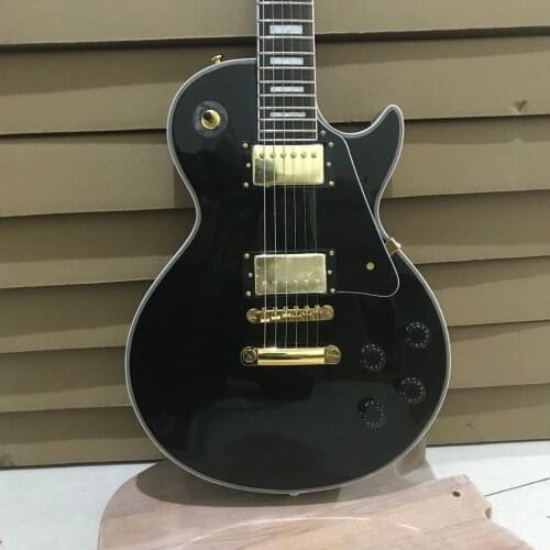 Black LP Custom Classical 1960s Version Guitar Gold Hardware Chinese Factory Product