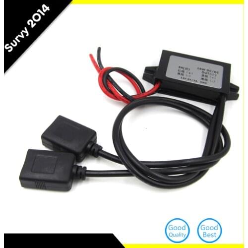 Hot Hot Dual Double 2 USB DC-DC Car Converter Module 12V to 5V 3A 15W Power Adapter