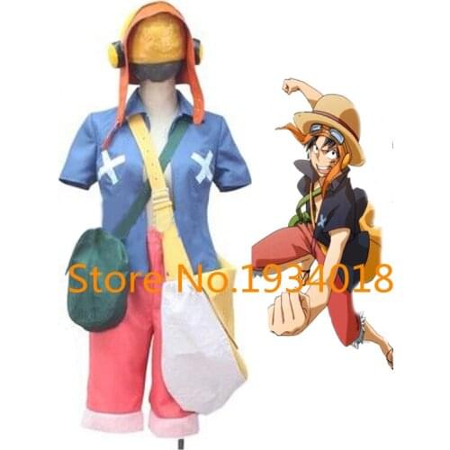 Anime One Piece Film Strong Monkey·D·Luffy Cosplay Costume