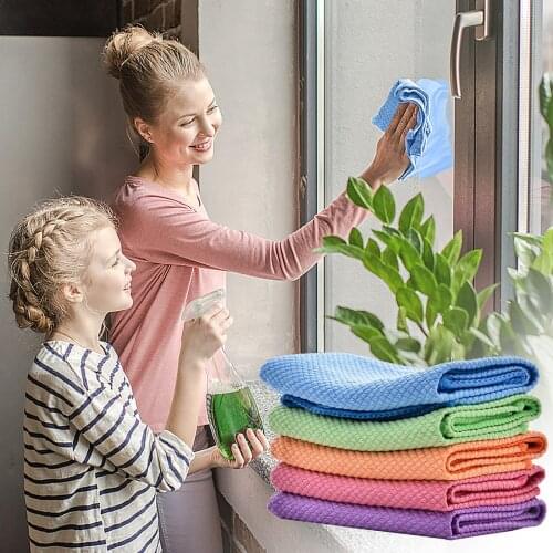 Kitchen Towels Absorbent Thicker Double-layer Microfiber Wipe Table Kitchen Towel Cleaning Dish Washing Cloth Home Cleaning Tool