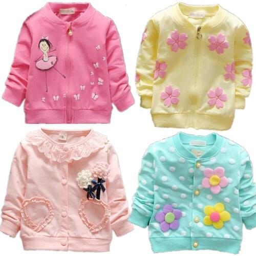 Baby Girls Jacket Clothes 2017 Spring Cotton Sweet Newborn Baby Girls Jackets And Coats spring Autumn coats outfit 0-3years